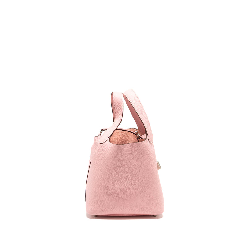 Hermes Picotin 18 Lock Bag Clemence 3Q Rose Sakura SHW Stamp B