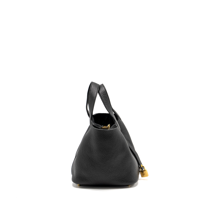 Hermes Picotin 18 Lock Bag Clemence Black GHW STAMP U