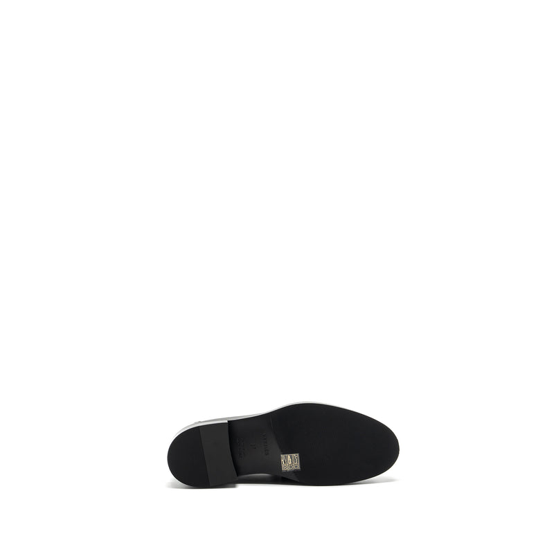 Hermes size 37 hot moccasins calfskin black SHW