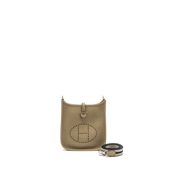 Hermes mini evelyn clemence beige Marfa with multicolour strap SHW stamp b