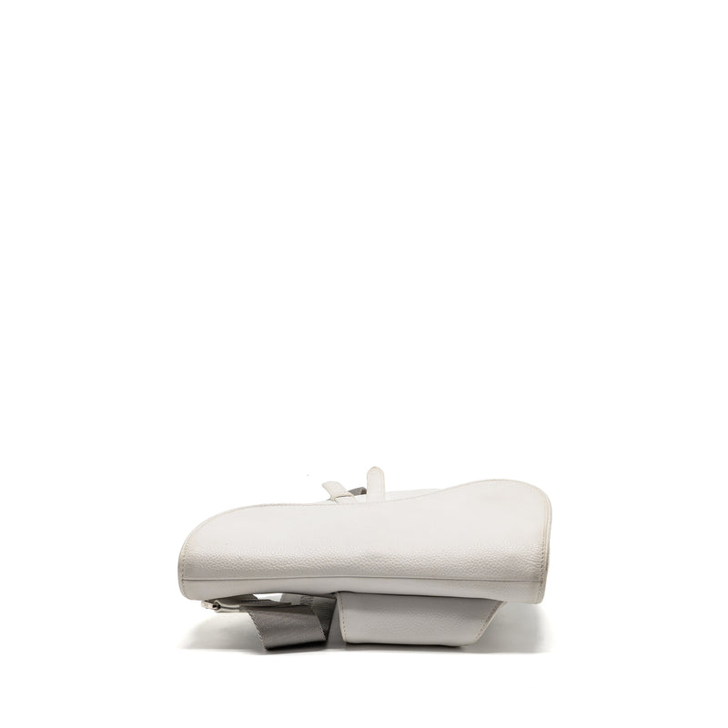 Dior Homme Saddle Belt Bag Calfskin White SHW