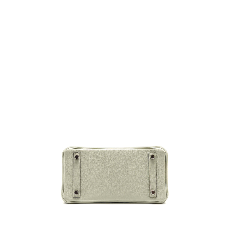 Hermes Birkin 25 togo gris neve SHW stamp B