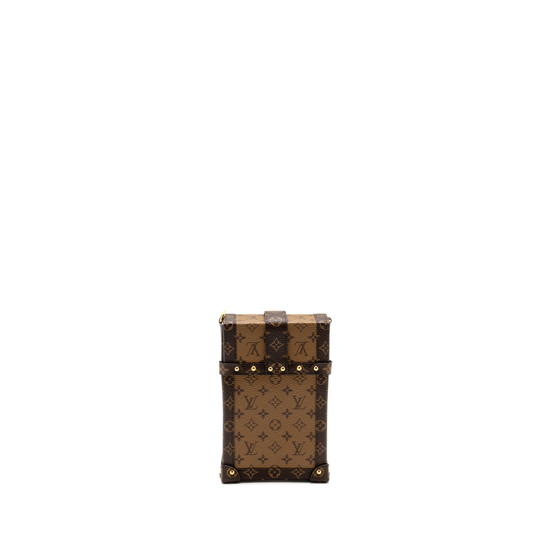 Louis Vuitton Vertical Trunk Pochette with Chain Monogram Reverse Canvas GHW