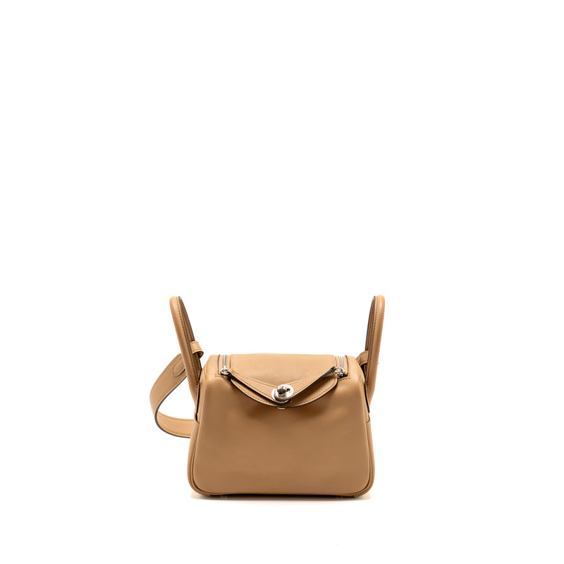 Hermes Mini Lindy Swift Chai/Mauve Sylvestre SHW Stamp U