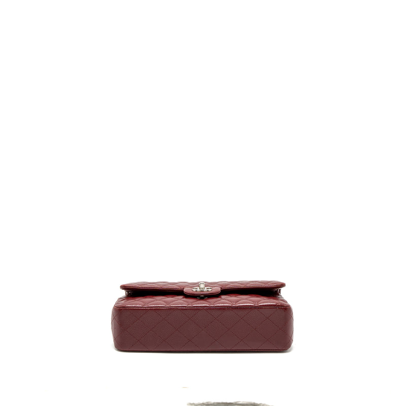 Chanel Medium Classic Double Flap Bag Caviar Dark Red SHW