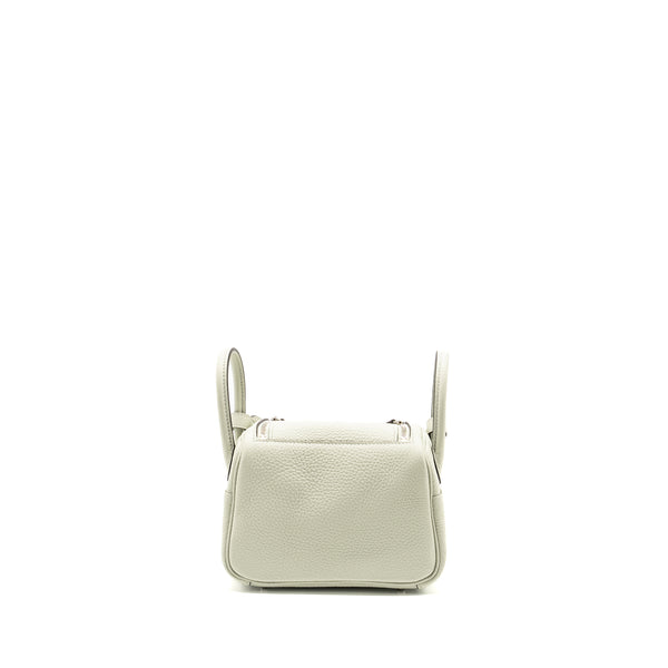 Hermes Mini Lindy clemence gris neve SHW stamp B