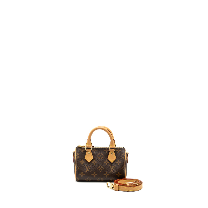 Louis Vuitton nano speedy monogram canvas GHW