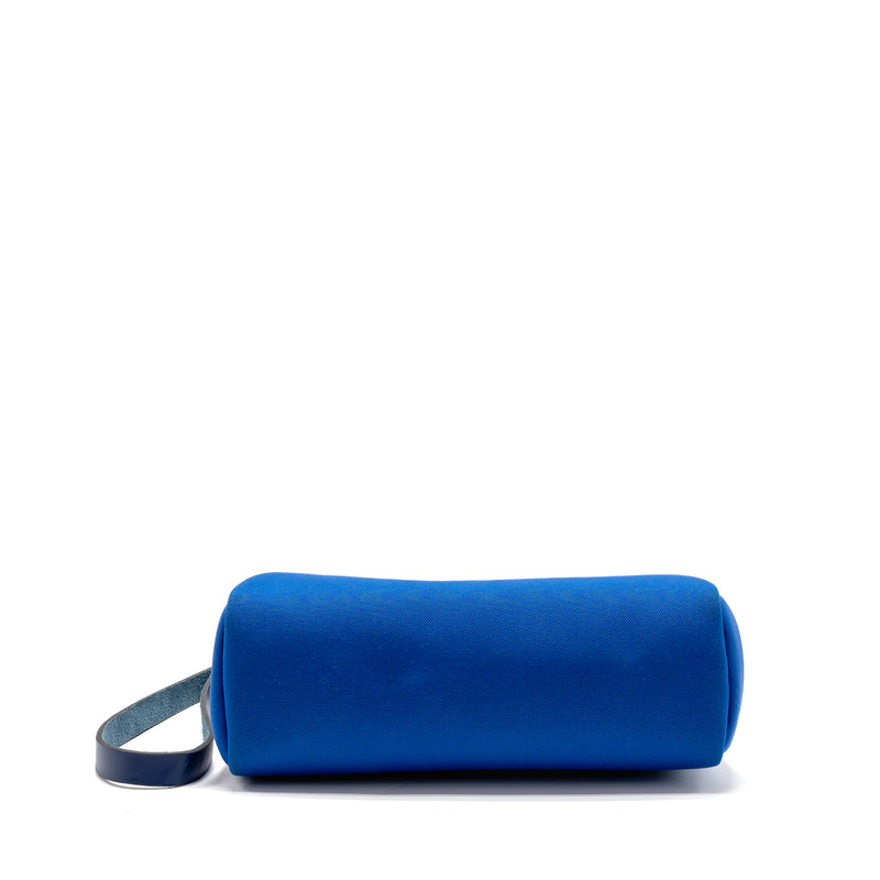 Hermes Herbag 31 Zip Bag Canvas/Hunter Leather Bleu Billard/Bleu Saphir SHW Stamp Z