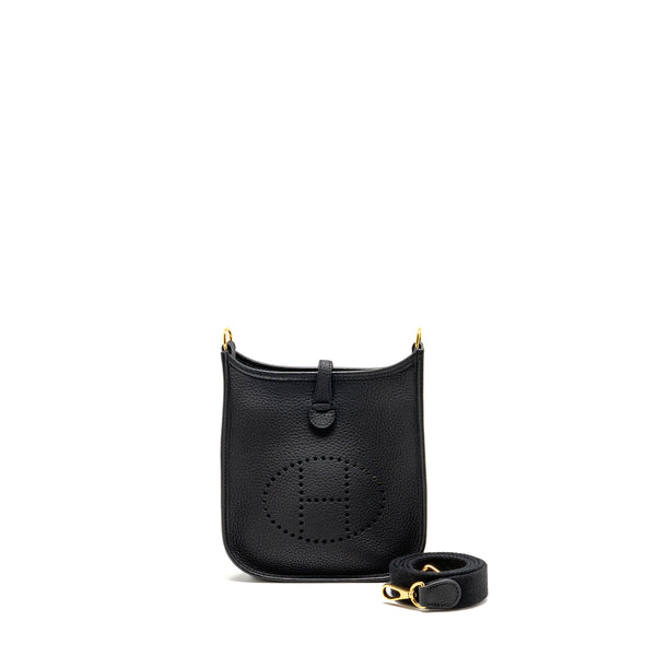 Hermes Mini Evelyne Clemence Black GHW Stamp Y