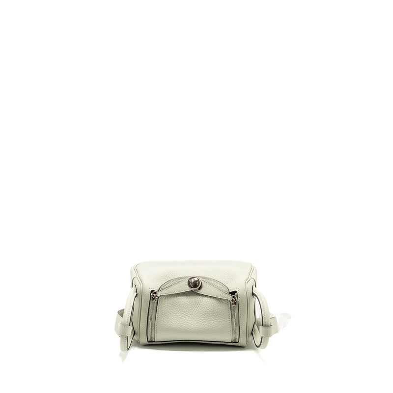 Hermes Mini Lindy clemence gris neve SHW stamp B