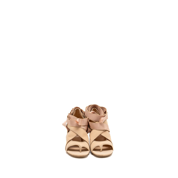 Dior Size 37 Lace Up Etoile Sandals Beige