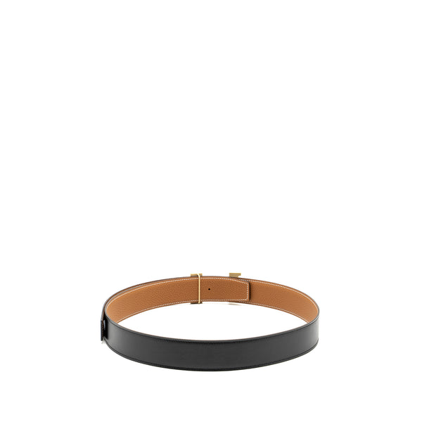 Hermes Size 100 38MM Seul De Ceinture Belt Box/Togo Black/Gold GHW Stamp W