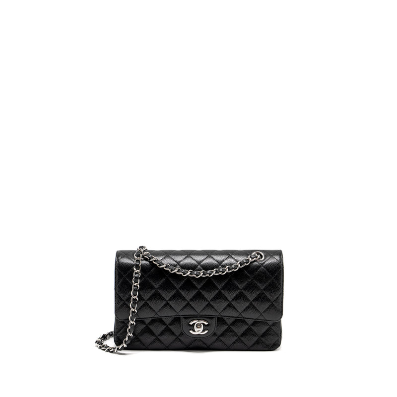 Chanel Medium Classic Double Flap Bag Caviar Black SHW (Microchip)