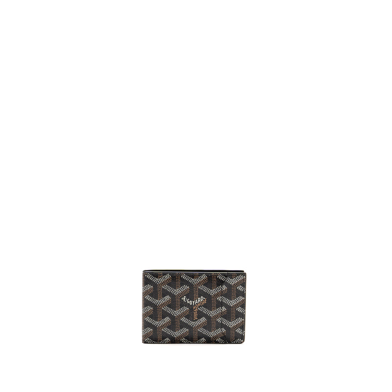 Goyard Bifold Wallet Multi Slot Goyardline Canvas Black