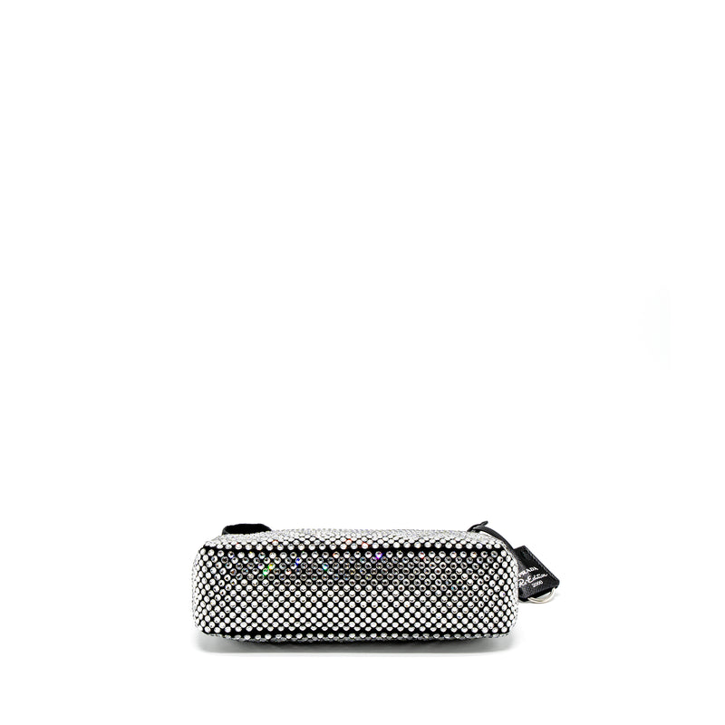 Prada Re-Edition 2000 Mini-Bag Satin/Crystal Black SHW
