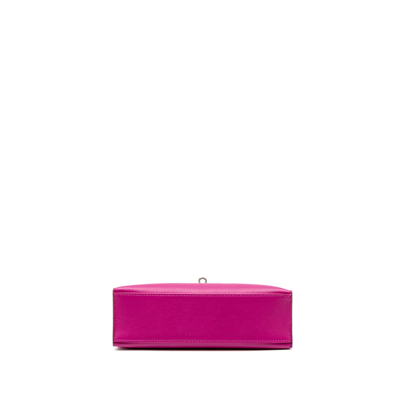 Hermes Kelly Pochette Swift Rose Pourpre SHW Stamp A