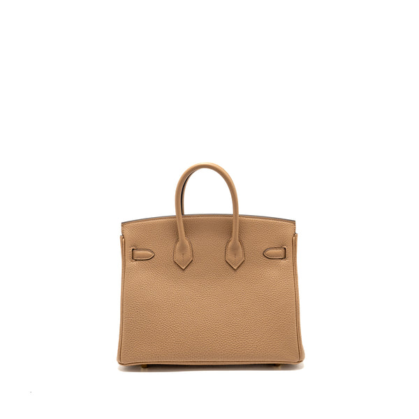 HERMES Birkin 25 Togo 0M Chai GHW Stamp U