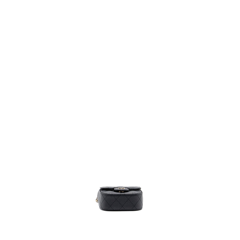 Chanel Mini Clutch With Chain Caviar Black LGHW (microchip)