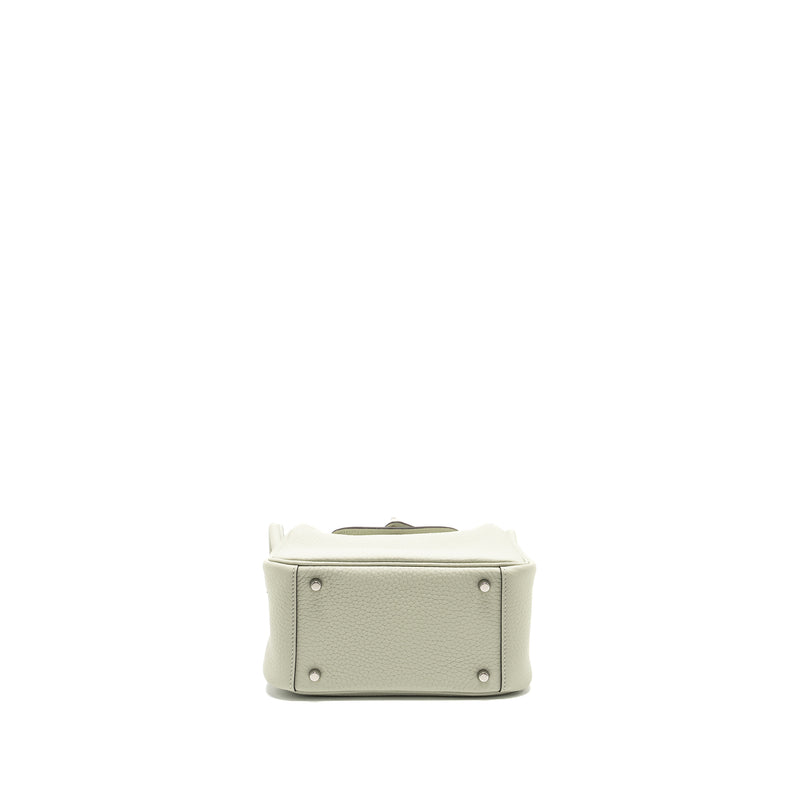 Hermes Mini Lindy clemence gris neve SHW stamp B