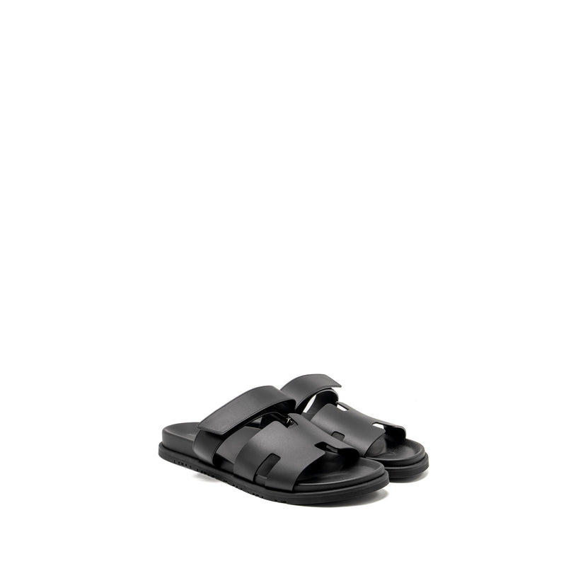 Hermes Size 45 Homme Chypre Sandals Black