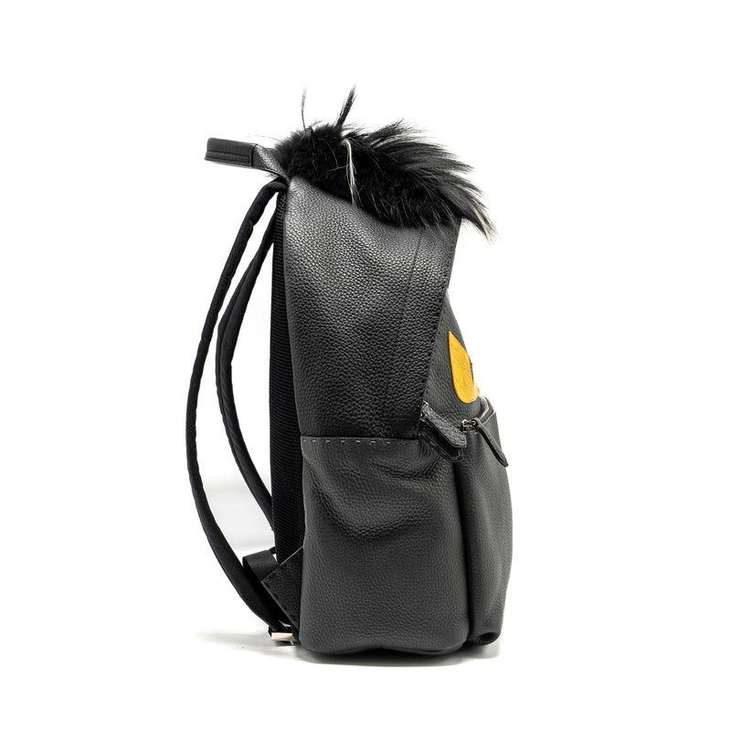 FENDI Large Backpack Calfskin/ Fur/ Crocodile Multicolor SHW