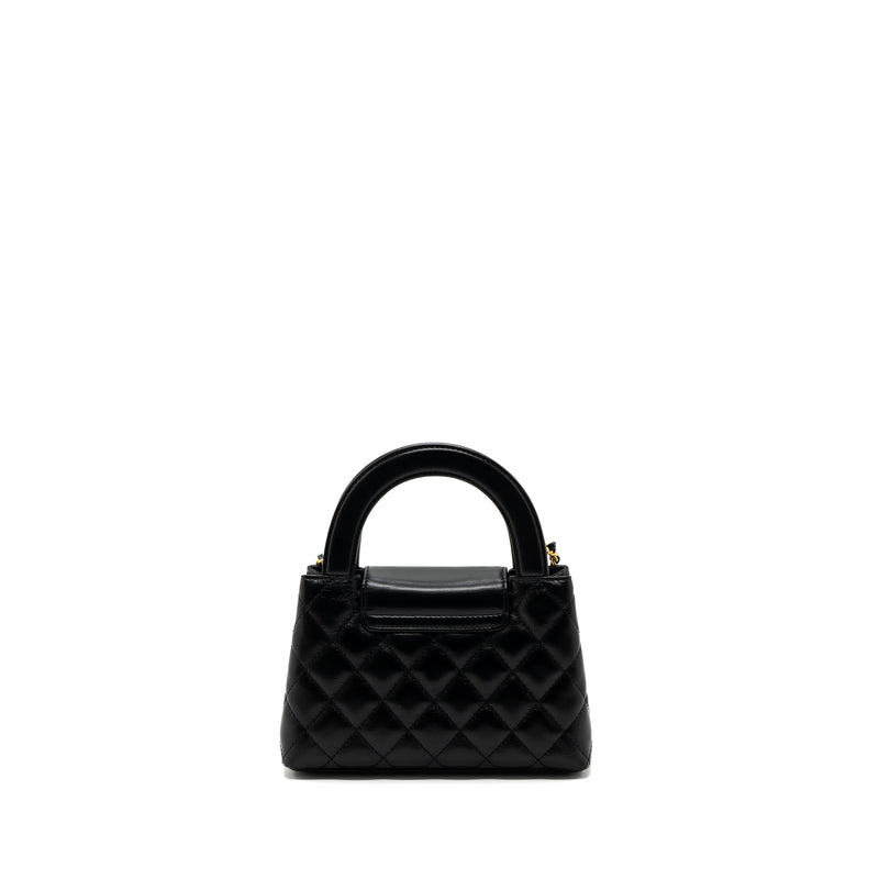 Chanel 23k Mini Shopping Tote Calfskin Black Brushed GHW(Microchip)