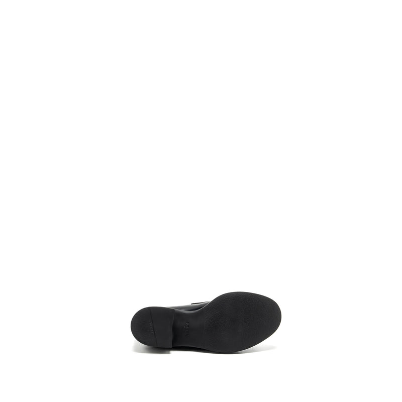 Prada Size 36 Loafer Calfskin Black SHW