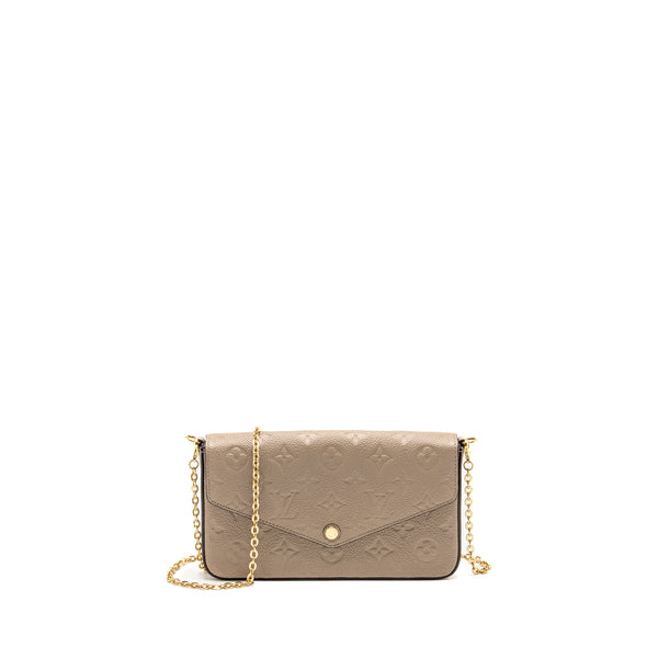 Louis Vuitton Felicie Pochette Monogram Empreinte Tourterelle GHW