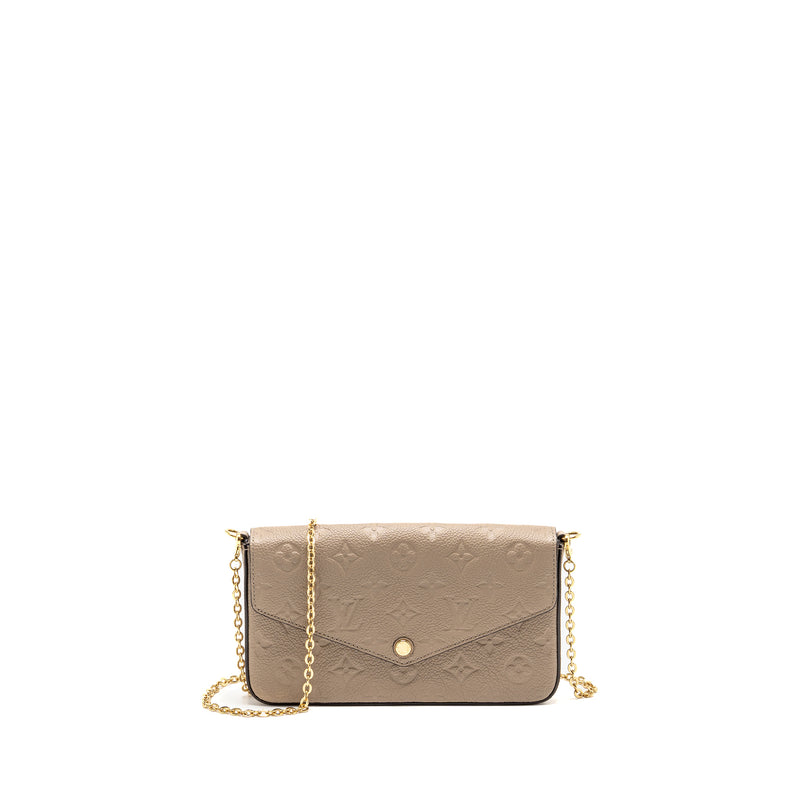 Louis Vuitton Felicie Pochette Monogram Empreinte Tourterelle GHW