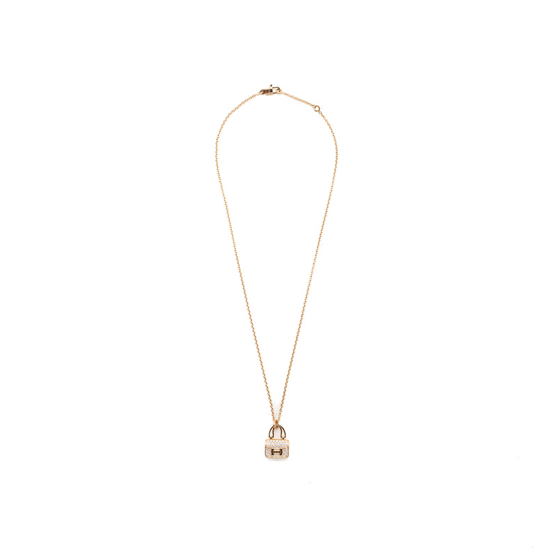 Hermes Amulette Constance pendant rose gold diamonds