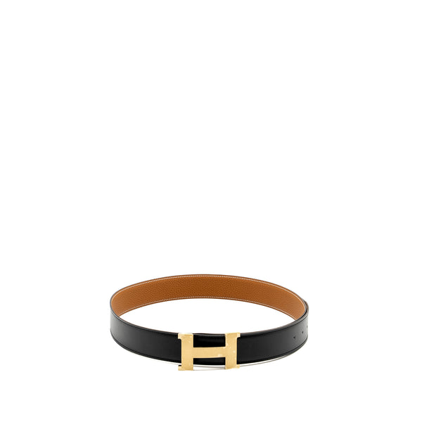 Hermes Size 100 38MM Seul De Ceinture Belt Box/Togo Black/Gold GHW Stamp W