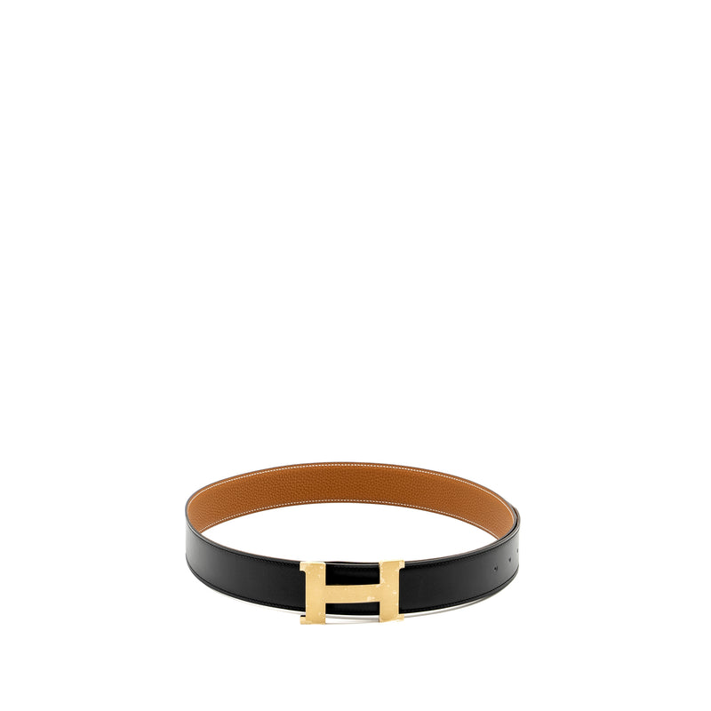 Hermes Size 100 38MM Seul De Ceinture Belt Box/Togo Black/Gold GHW Stamp W