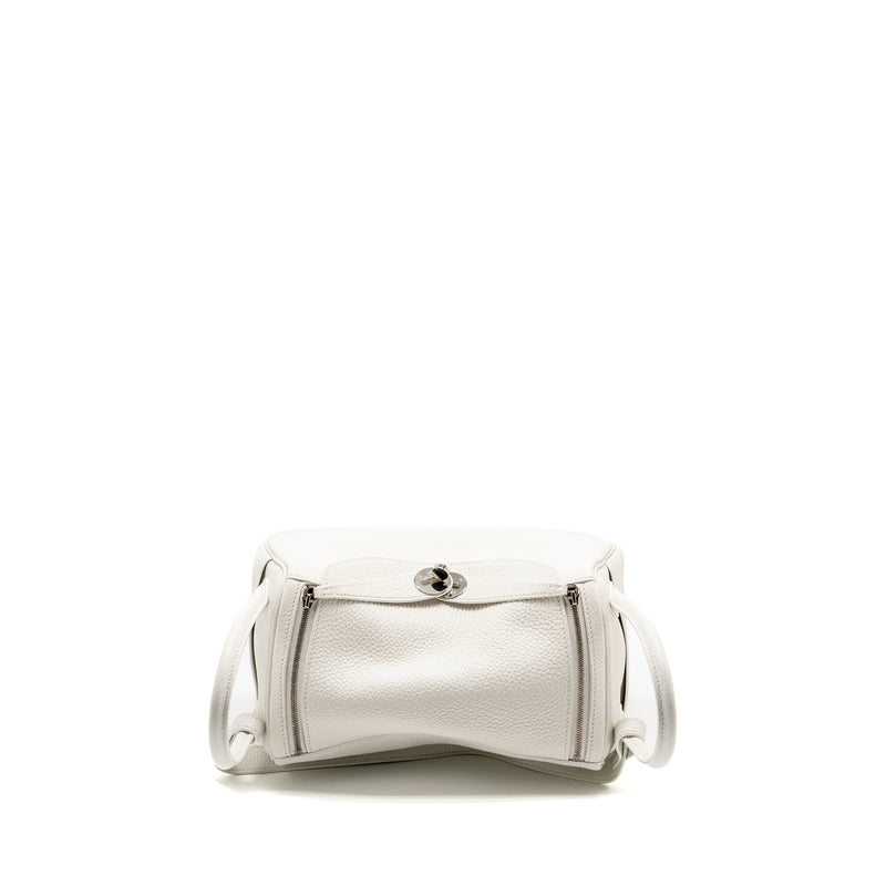 Hermes Lindy 26 Clemence Blanc SHW Stamp Y
