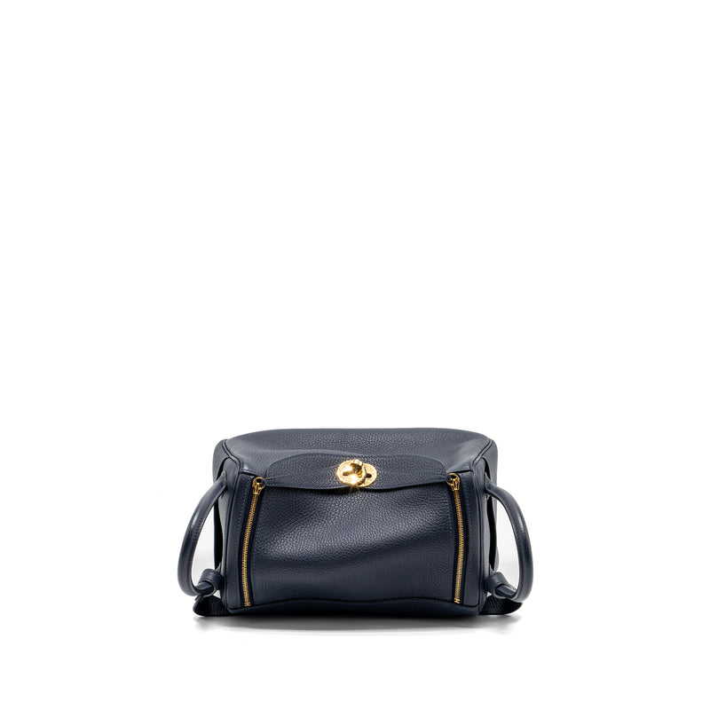 Hermes Lindy 26 Clemence Blue Nuit GHW Stamp Z