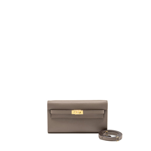 Hermes Kelly To Go Epsom Gris Etain GHW Stamp K