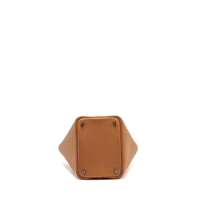 Hermes picotin 18 lock bag Clemence Gold SHW stamp B