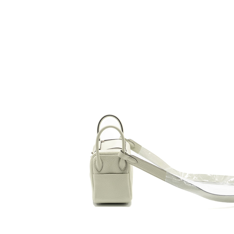 Hermes Mini Lindy clemence gris neve SHW stamp B