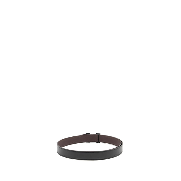 Hermes 100cm Men’s H Buckle Belt 32mm togo / box chocolate / black with so black buckle Stamp D
