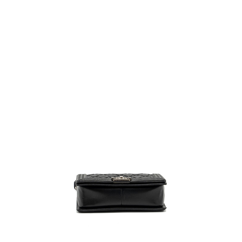 Chanel medium boy bag limited quilted caviar black ruthenium hardware