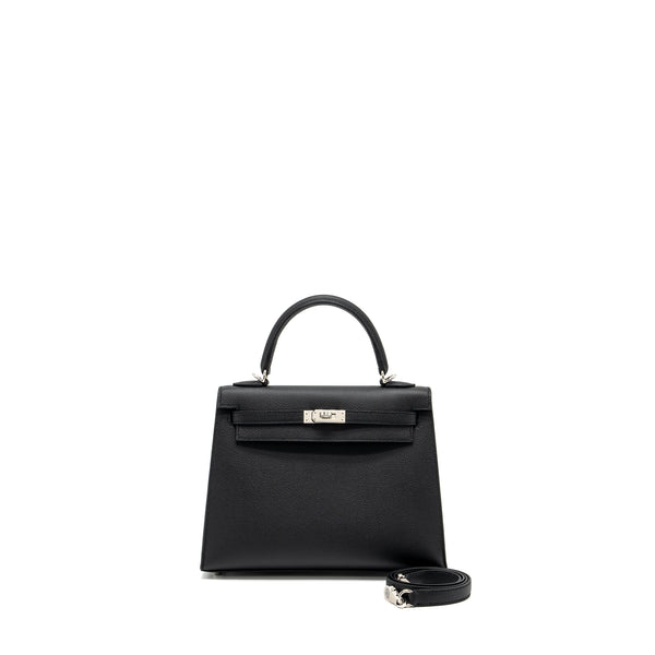 Hermes Kelly 25 Epsom Black SHW Stamp B