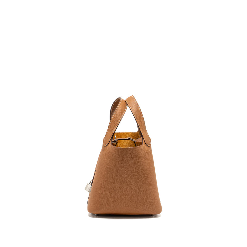 Hermes picotin 18 lock bag Clemence Gold SHW stamp B