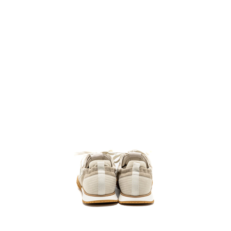 Hermes size 38 jet sneaker Nappa / suede goatskin Beige Esquisse / Glaise