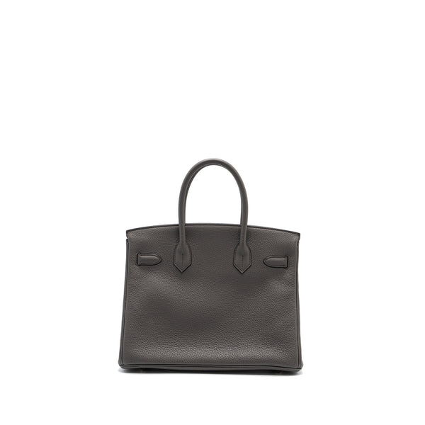 Hermes birkin 30 togo leather gris etain RGHW Stamp D