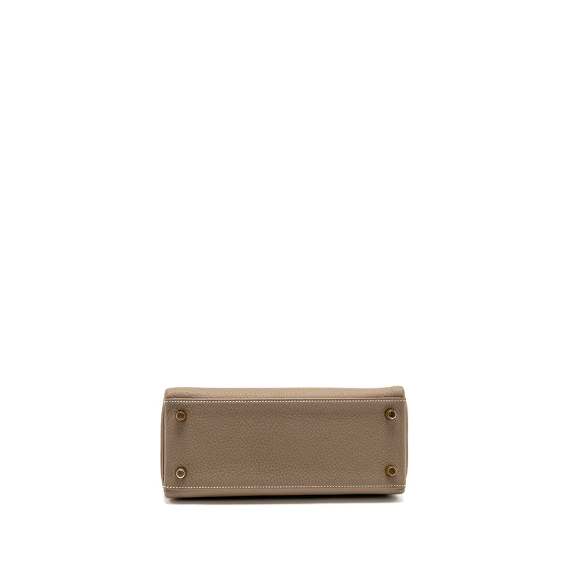 Hermes Kelly 25 Retourne TOGO Etoupe GHW Stamp W