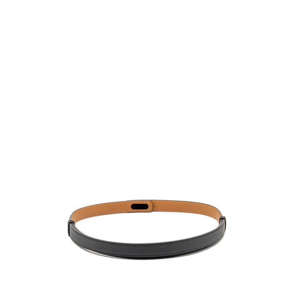 Hermes classic kelly 18 belt black GHW stamp K