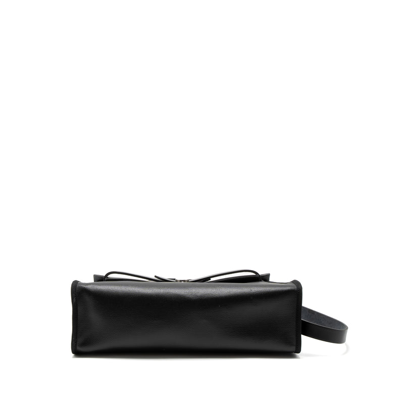 Hermes Herbag 31 Zip Bag Toile H Berline Canvas/Vache Hunter Black/Ecru SHW Stamp Z