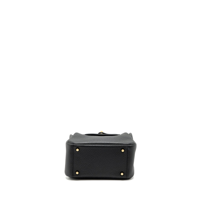 Hermes Mini Lindy Clemence Black GHW Stamp B