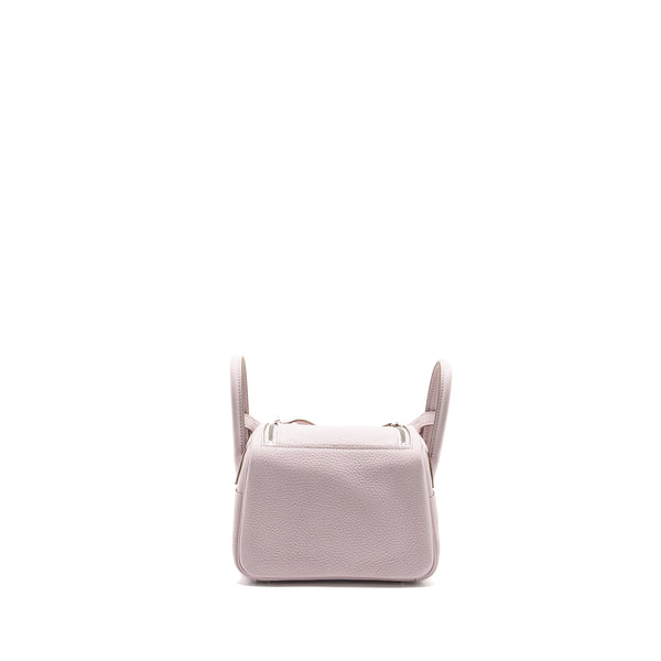Hermes Mini Lindy Clemence Mauve Pale SHW Stamp W