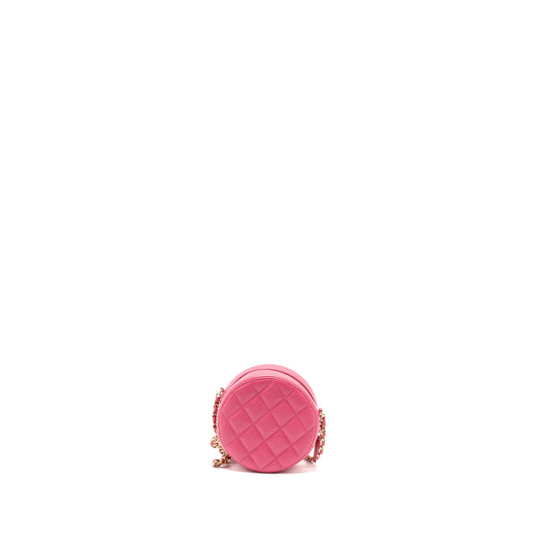 Chanel Round Vanity With Chain Caviar Pink LGHW