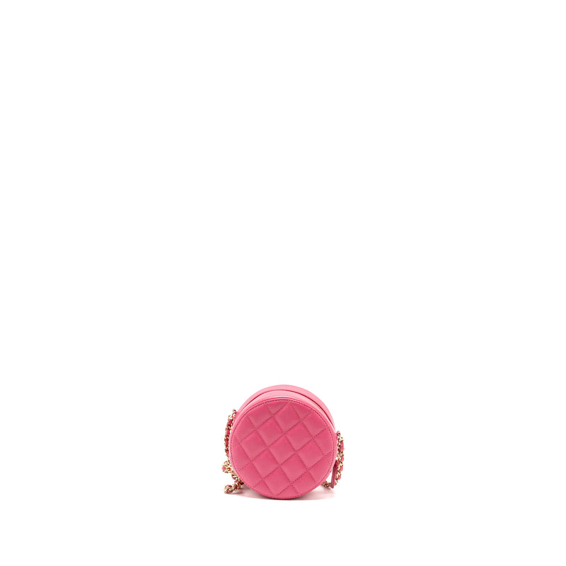 Chanel Round Vanity With Chain Caviar Pink LGHW